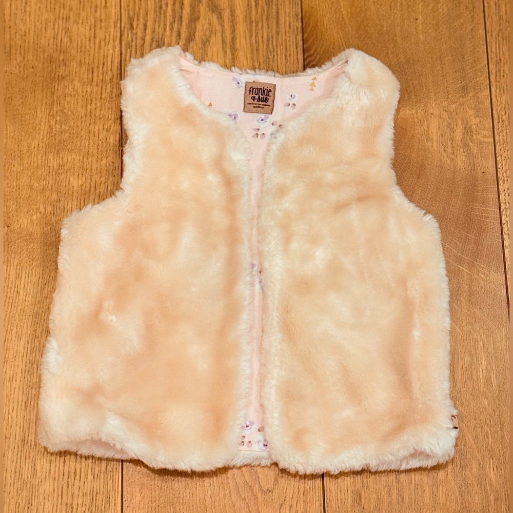 Frankie & Sue Kids Faux Fur Kids Vest - Cream